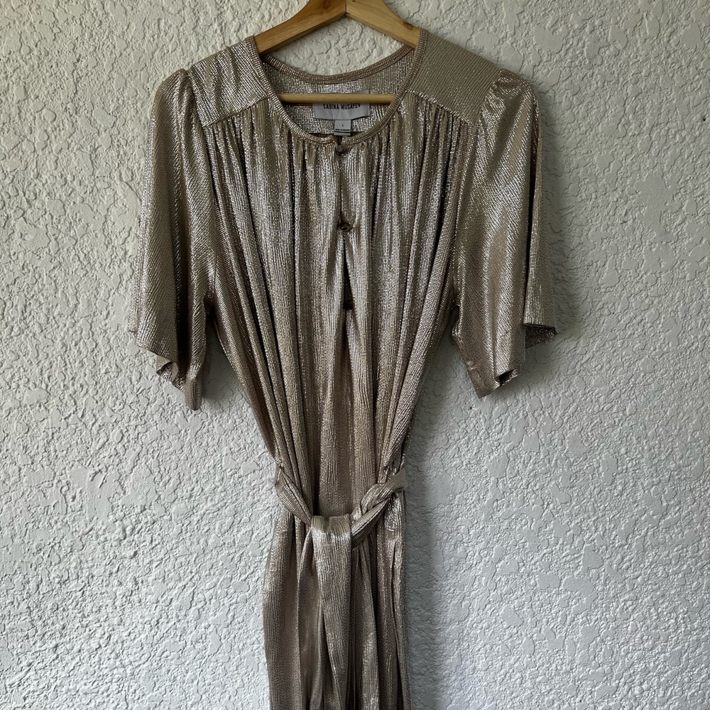 Gorgeous Anthro silver shirt dress
